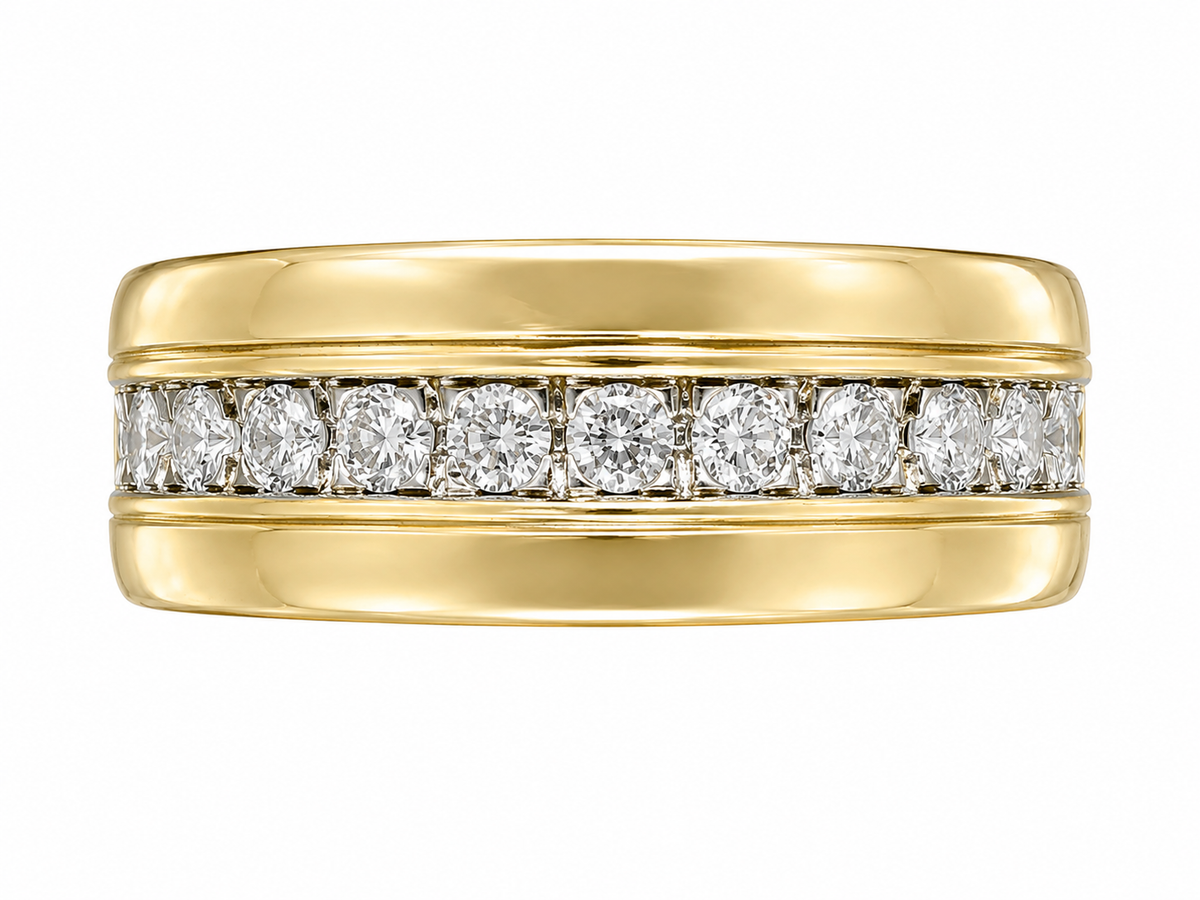 Mens Diamond Wedding Band