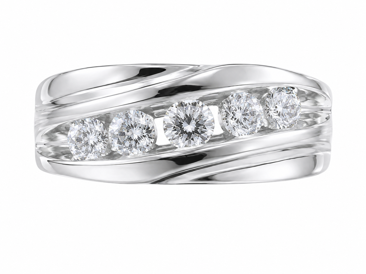 Mens Diamond Wedding Band