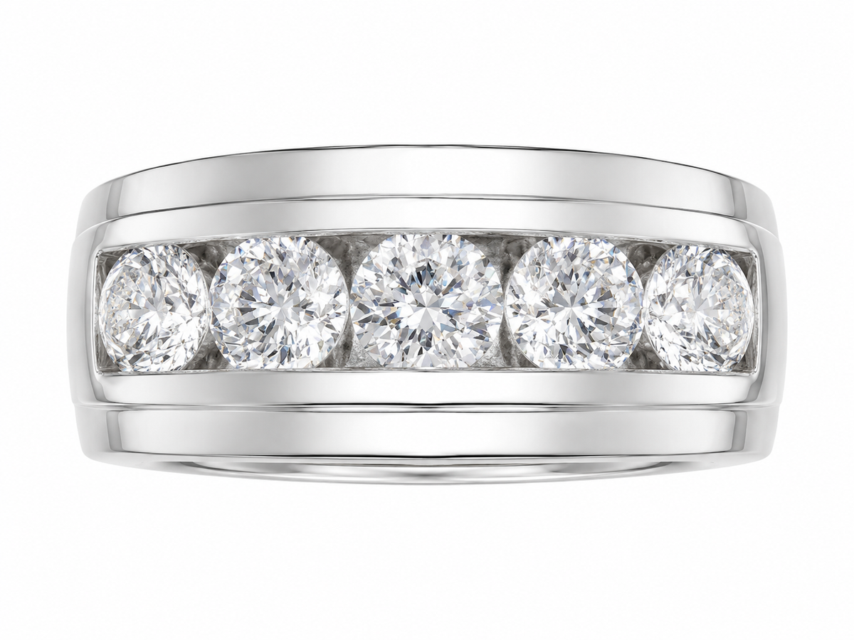 Mens Diamond Wedding Band