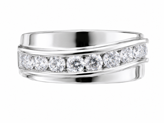 Mens Diamond Wedding Band