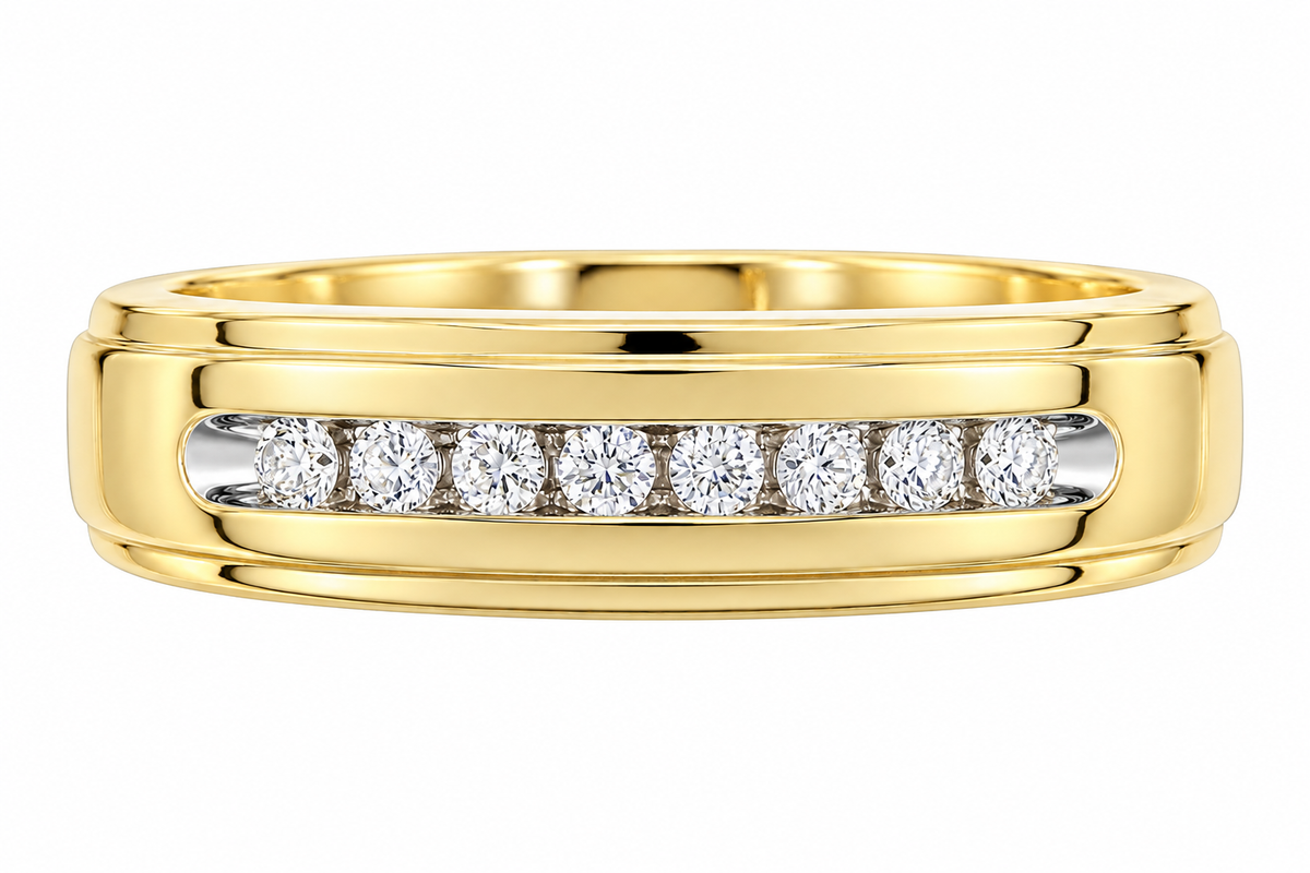 Mens Diamond Wedding Band